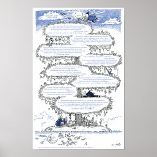Poster Un poème illustré du Nouvel An Edward Lear