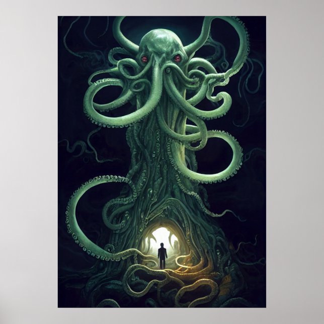 Poster Un portail d'horreur cosmique Cthulhu (Devant)