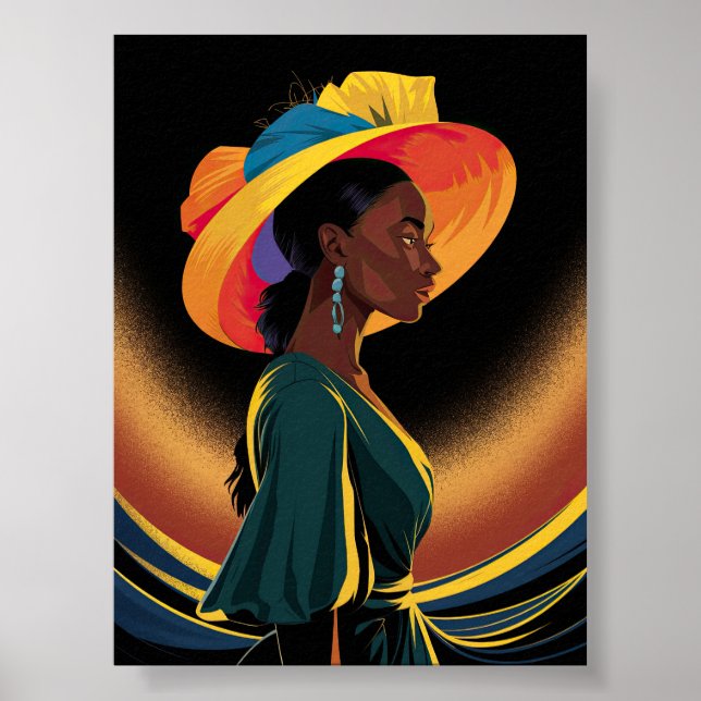 Poster Un portrait de la beauté africaine (Devant)