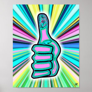 Poster Un pouce psychédélique !