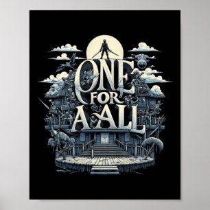 Poster Un Pour Tous Embrasser L'Unité Dans Un Monde De