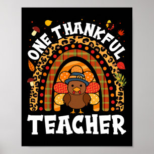 Poster Un professeur de remerciement Turquie Thanksgiving