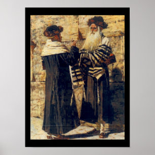 Poster Un Rebe au Kotel par Vereshchagin - vers 1880