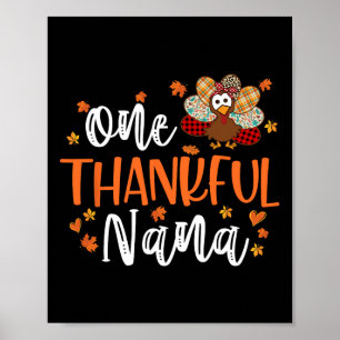 Poster Un Remerciement Nana Thanksgiving Famille Correspo