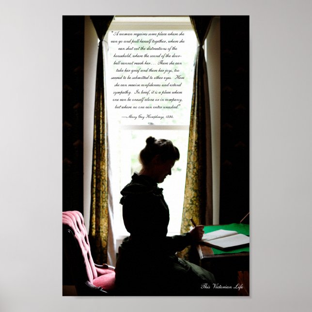 Poster Un repaire de femmes—citation victorienne (Devant)