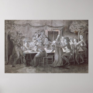 Poster Un repas de mariage de soirée