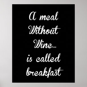 Poster Un repas sans vin…