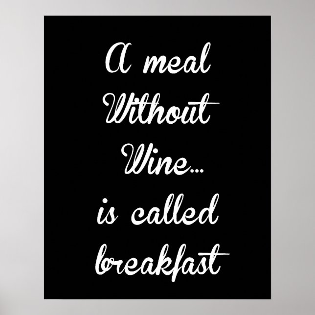 Poster Un Repas Sans Vin... (Devant)