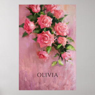 Poster Un rêve personnalisé aux teintes roses