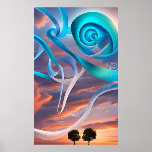 Poster Un rêve tissé dans les nuages