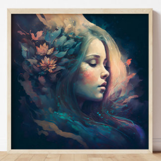 Poster Un Rêveur Belle peinture d'Art Dreamy