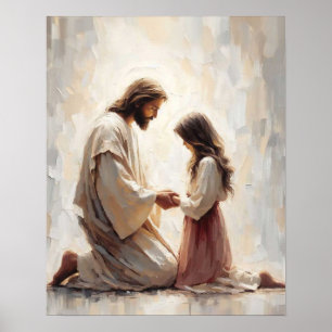 Poster Un sauveur amoureux, l'art chrétien, Jésus et la f