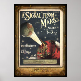 Poster Un signal de l'affiche de la musique en feuille de