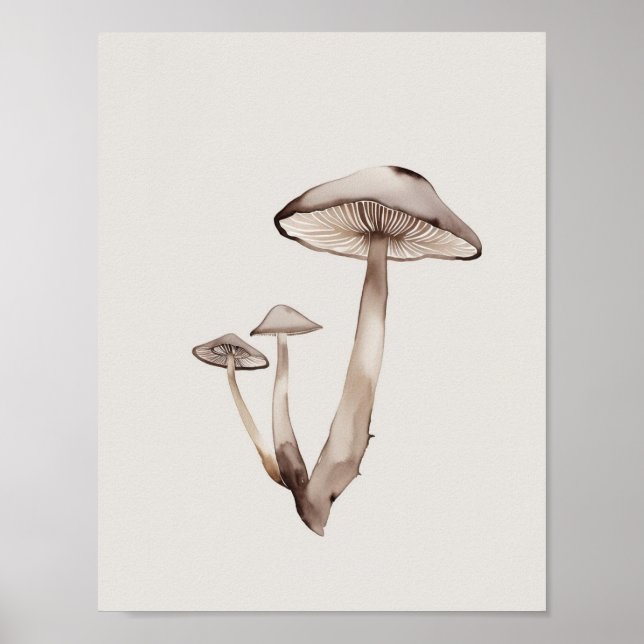 Poster Un simple champignon (Devant)