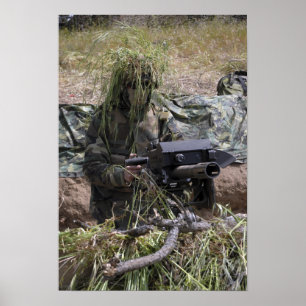 Poster Un soldat avec le lance-grenades MK-19