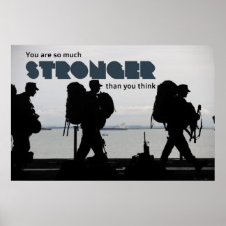 Poster Un soldat de l'Armée de terre tellement puissant