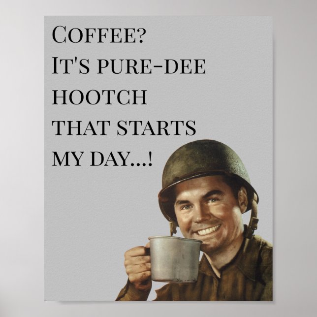 Poster Un soldat de l'armée Humour militaire Joke Gag (Devant)