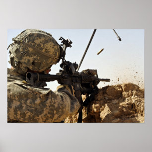 Poster un soldat engage des forces ennemies