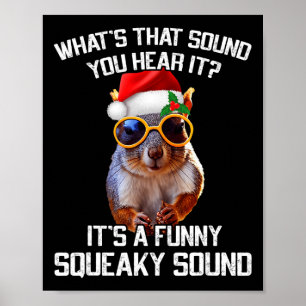 Poster Un son amusant Noël des écureuils de Noël Noël Noë