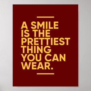 Poster Un Sourire Est La Chose La Plus Belle   Inspiratio