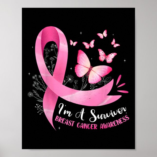 Poster Un survivant Sensibilisation au cancer du sein Rub (Devant)
