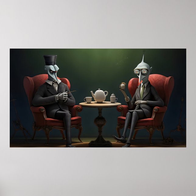 Poster Un thé tordu Déplaisant et irrégulier à boire mess (Devant)