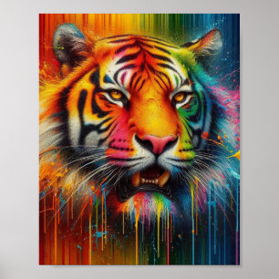 Poster Un Tigre Coloré