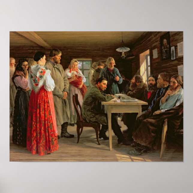 Poster Un tribunal de district, 1888 (Devant)