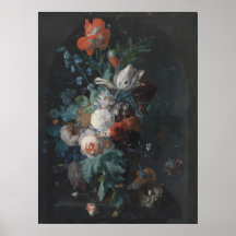 Un vase aux fleurs par Jan van Huysum