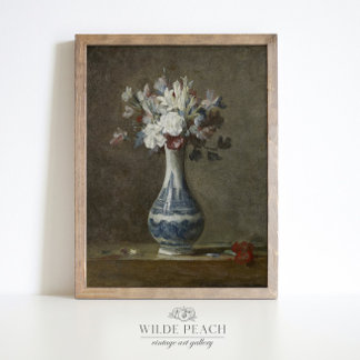 Poster Un Vase de fleurs peinture vintage de Jean-Baptist