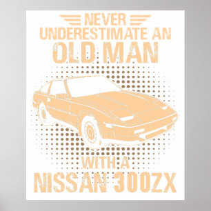 Poster Un vieil homme Nissan 300zx