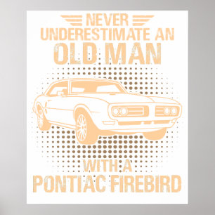 Poster Un vieil homme Pontiac Firebird 1968
