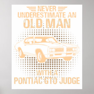 Poster Un vieil homme Pontiac Gto Judge 1969