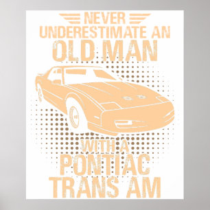 Poster Un vieil homme Pontiac Trans Am 1991 Gta