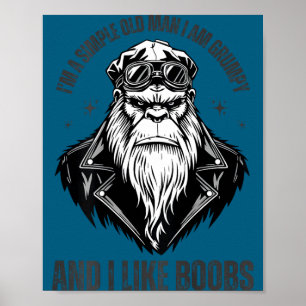 Poster Un vieil homme simple grognon et aime (au dos)