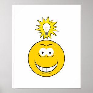 Poster Un visage d'idée brillant