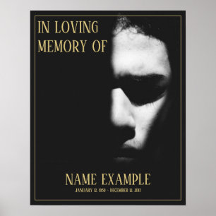 Poster Un visage endormi dans l'ombre