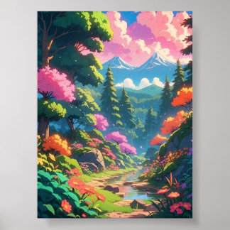 Poster Un Voyage Anime À Travers La Nature