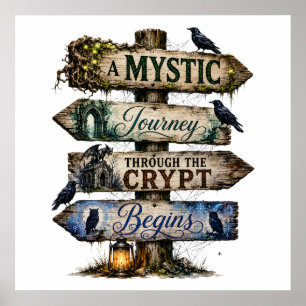 Poster Un Voyage Mystique à Travers la Crypte Commence