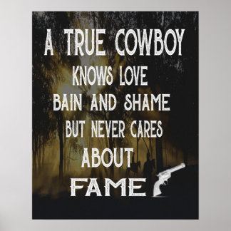 Poster Un vrai cowboy en toile
