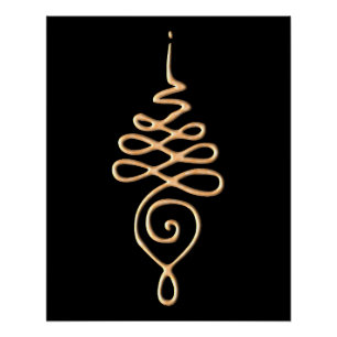 Poster Unalome d'or