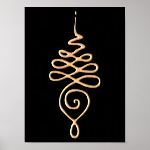 Poster Unalome d'or