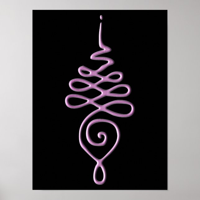 Poster Unalome rose (Devant)