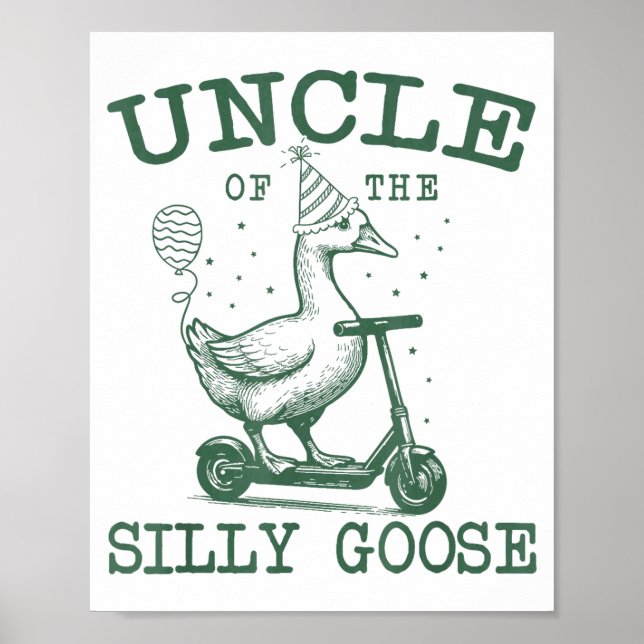 Poster Uncle Of The Silly Goose First Birthday Family Mat (Devant)