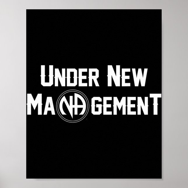 Poster Under New Management Narcotics Anonymous Design  (Devant)
