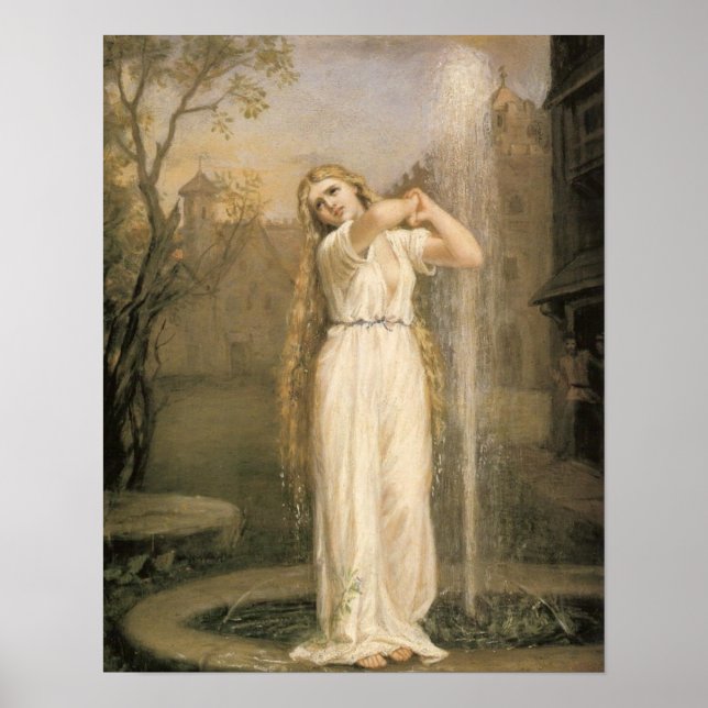 Poster Undine par Waterhouse (Devant)
