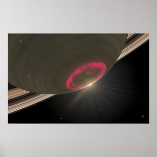 Poster Une aurore rouge cerise