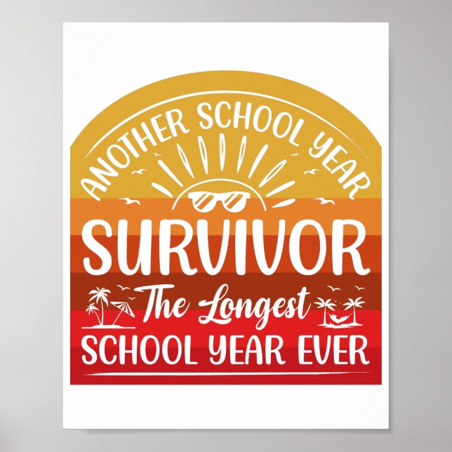 Poster Une autre année scolaire Survivante Funny School (Devant)
