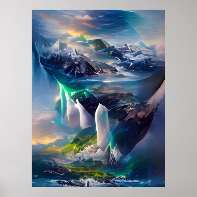 Poster Une autre terre vit dans les nuages (Devant)