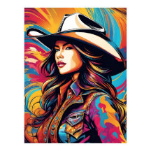 Une belle femme cow-boy